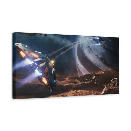 Elite Dangerous canvas wall art matte stretched gamer gift